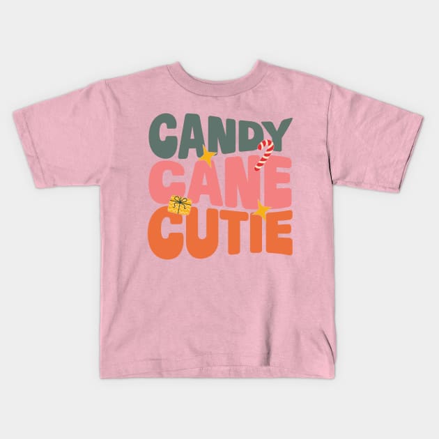 Candy Cane Cutie Kids T-Shirt by MZeeDesigns